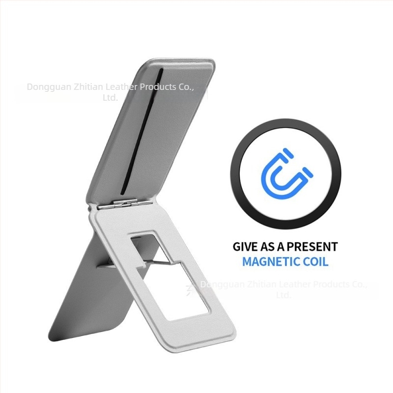 Suport magnetic universal pentru telefon — piele sintetică, antișoc, design simplu, suport pentru personalizare