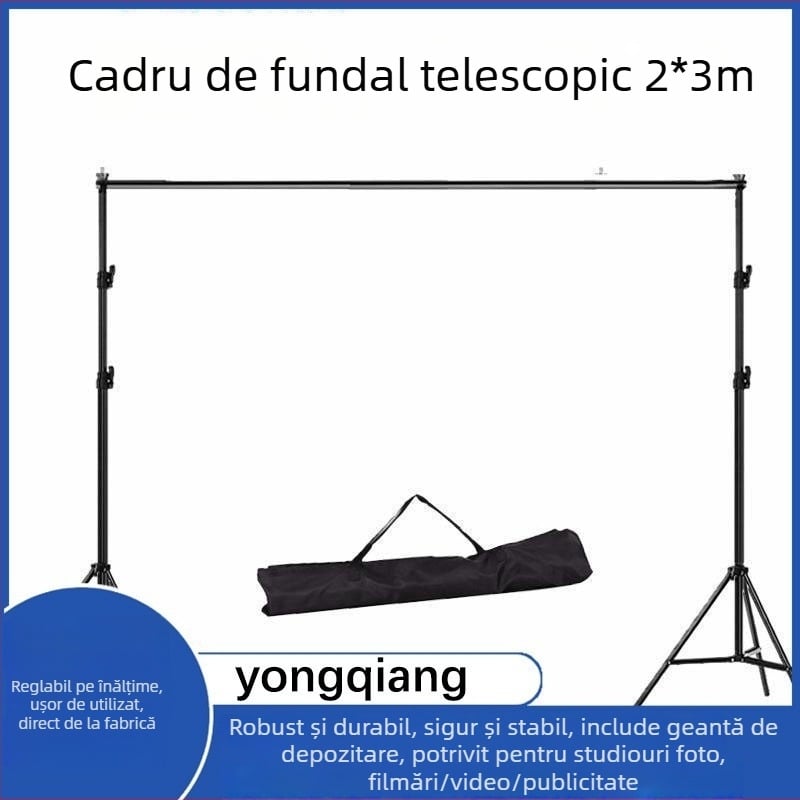 Medole MD88 Suport fundal cu cadru din țeavă de fier pentru fotografie și videografie, potrivit pentru ședințe de îmbrăcăminte; include cadru de fundal și geantă de depozitare