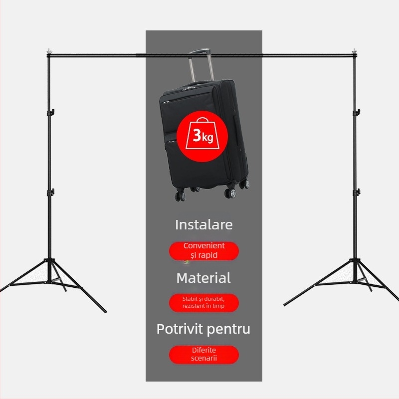 Medole MD88 Suport fundal cu cadru din țeavă de fier pentru fotografie și videografie, potrivit pentru ședințe de îmbrăcăminte; include cadru de fundal și geantă de depozitare
