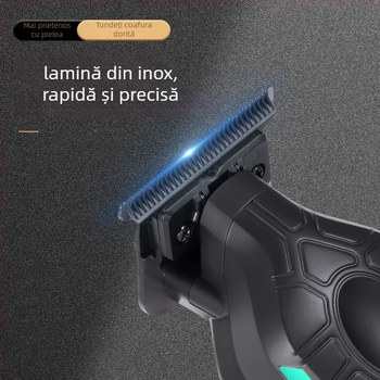 Hatteker aparat de tunsoare electric reîncărcabil cu afișaj LCD, lamă Zero-Gap din oțel inoxidabil, motor cu perii, baterie 1000–1200 mAh, zgomot redus