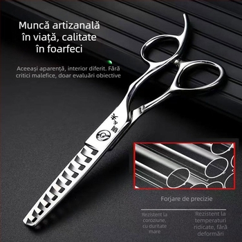 Foarfece Jifu pentru subțierea părului, 50% subțiere, 10 dinți, greutate 0,1 kg