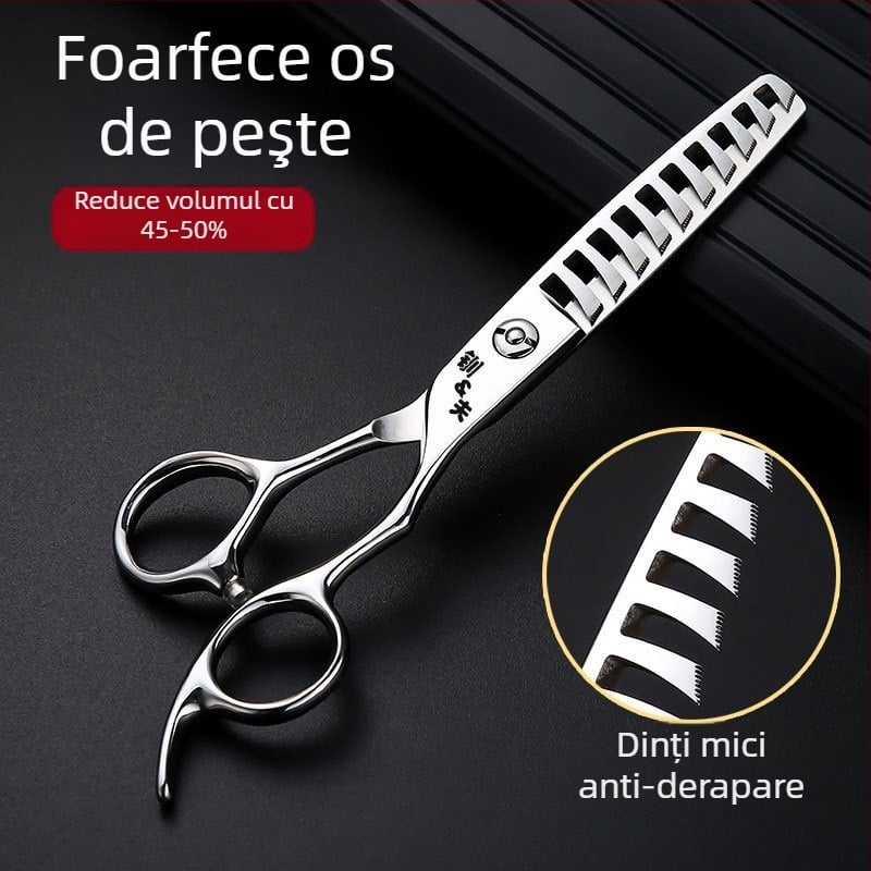 Foarfece Jifu pentru subțierea părului, 50% subțiere, 10 dinți, greutate 0,1 kg