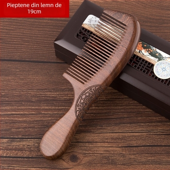 Palace Carpenter Pieptene din lemn de santal și lemn de trandafir  
Antistatice, instrument de îngrijire a părului, cadou pentru vrstnici și cadouri de afaceri