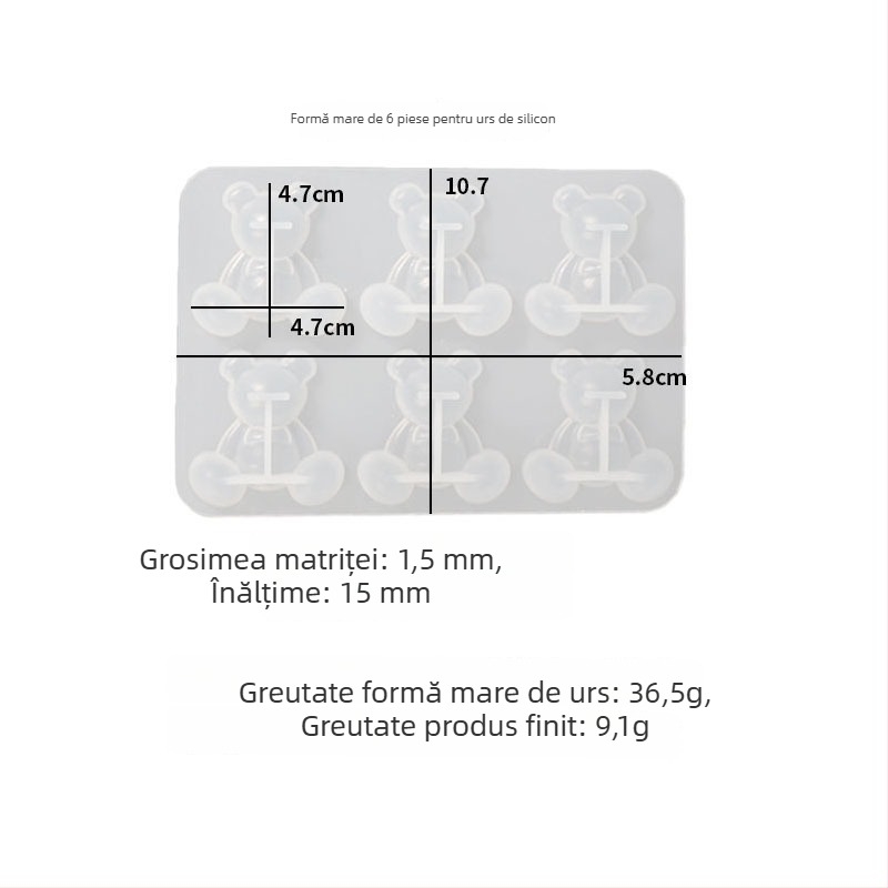 Formă din silicon în formă de urs pentru bomboane și deserturi – formă neregulată, silicon, matriță