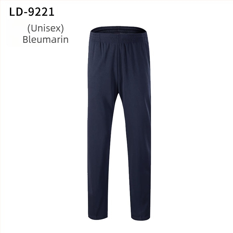 Pantaloni unisex cu croială dreaptă, pentru activități de grup, atletism și alergare, cu imprimare a logo-ului