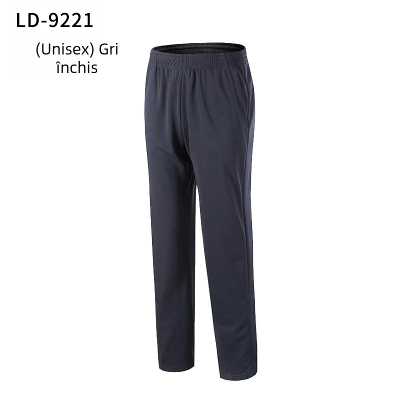 Pantaloni unisex cu croială dreaptă, pentru activități de grup, atletism și alergare, cu imprimare a logo-ului