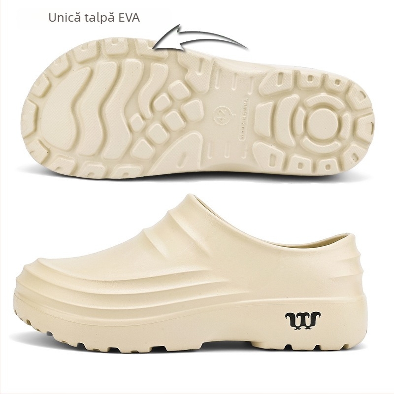 TAJI Pantofi de bucătărie pentru bărbați – anti-derapare, impermeabili și rezistenți la ulei; partea superioară EVA, talpă EVA, Tehnologie Injection pentru talpă