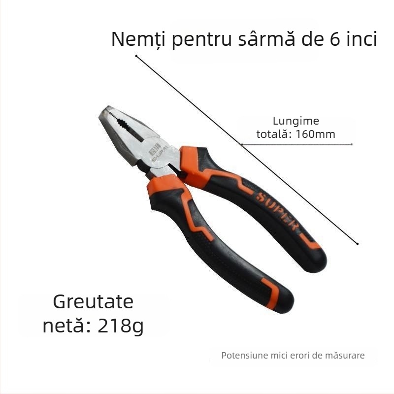 Clește cu nas plat - calitate industrială, multifuncțional, economie de efort, aliaj necunoscut