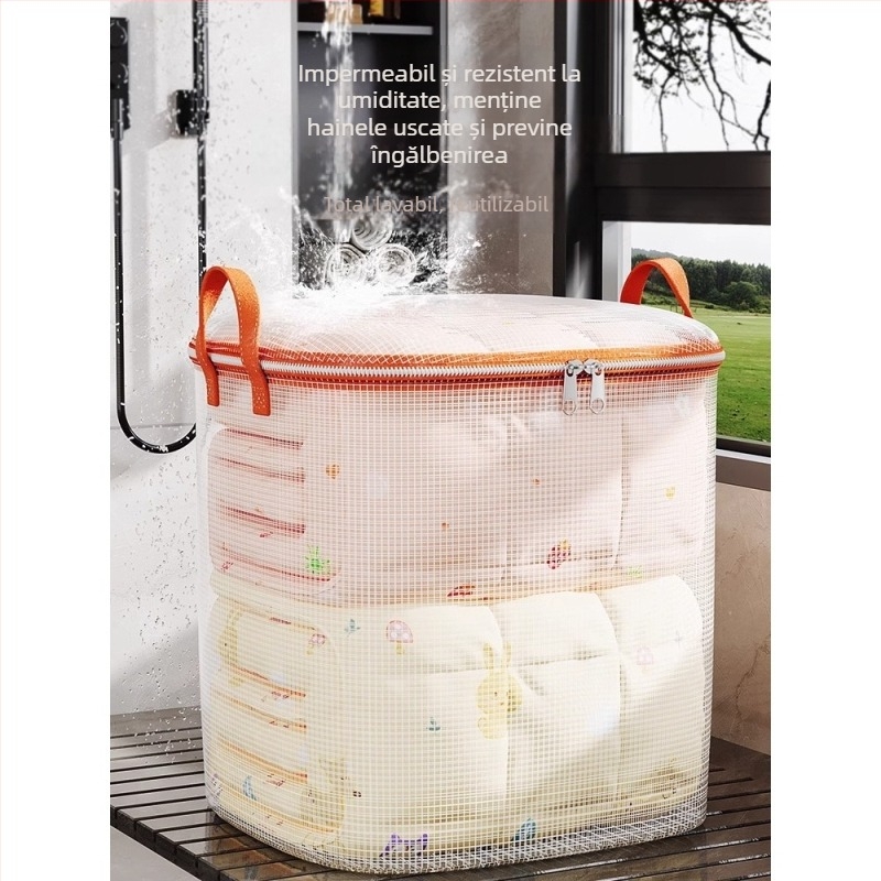 Sac de depozitare a hainelor (material PVC; protecție împotriva prafului și umezelii; portabil; capacitate până la 5 L)