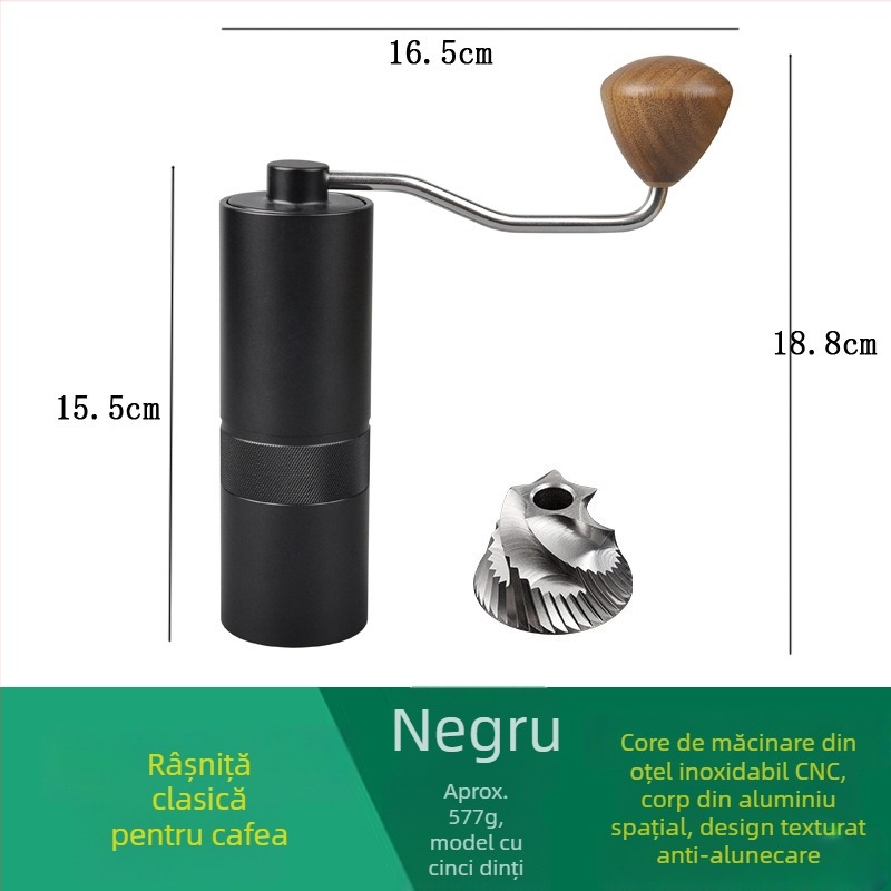 Râșniță manuală pentru boabe de cafea - pentru uz casnic, Youcheng, lansare primăvara 2020, personalizare logo disponibil, include perie și instrucțiuni