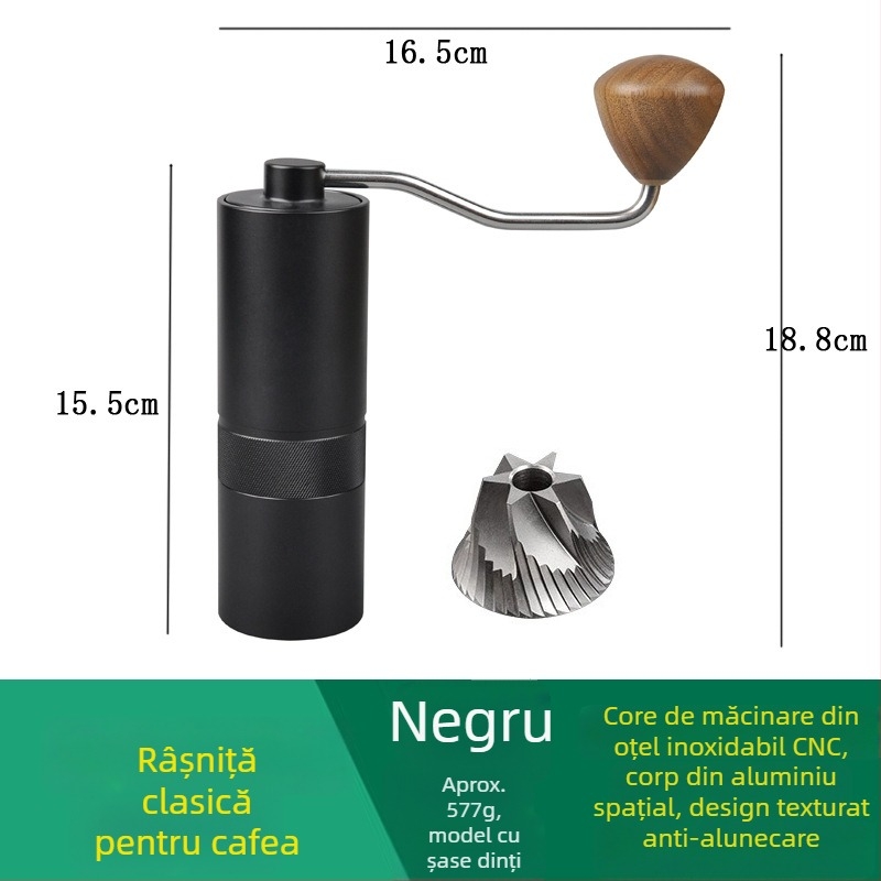 Râșniță manuală pentru boabe de cafea - pentru uz casnic, Youcheng, lansare primăvara 2020, personalizare logo disponibil, include perie și instrucțiuni
