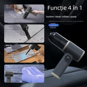 Aspirator auto, portabil, alimentare USB, baterie încorporată 1001–1600 mAh, aspirație 4100–5000 Pa, autonomie 1–3 h, tensiune ≤36V