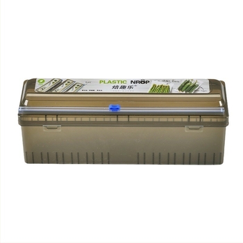 Tăietor pentru folie alimentară Baked Fun cu lamă glisantă ascunsă, PP, ambalat în cutie, -60°C până la 140°C, utilizare casnică