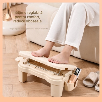 Taburet reglabil pentru picioare, pliabil, din plastic, pentru birou, casă și baie