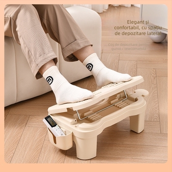 Taburet reglabil pentru picioare, pliabil, din plastic, pentru birou, casă și baie