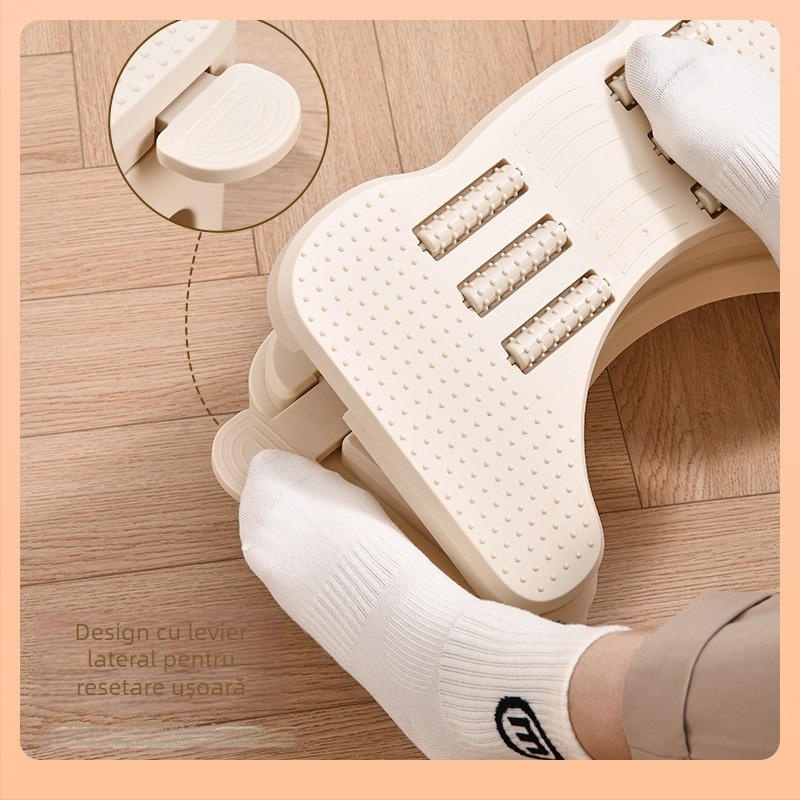 Taburet reglabil pentru picioare, pliabil, din plastic, pentru birou, casă și baie