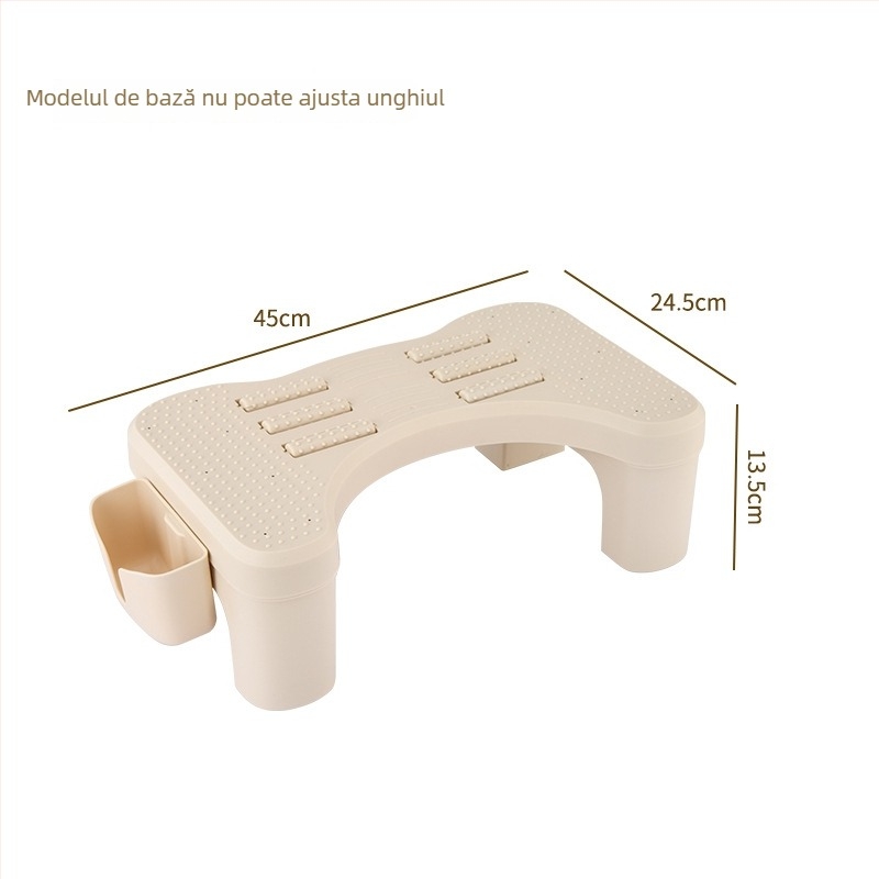 Taburet reglabil pentru picioare, pliabil, din plastic, pentru birou, casă și baie