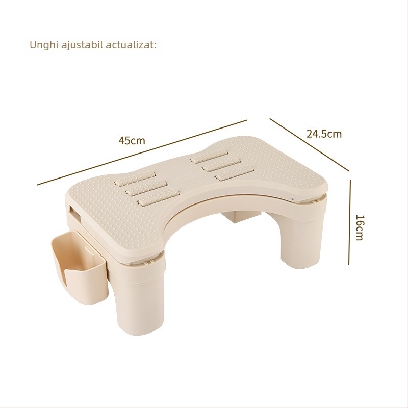 Taburet reglabil pentru picioare, pliabil, din plastic, pentru birou, casă și baie