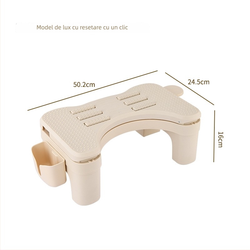 Taburet reglabil pentru picioare, pliabil, din plastic, pentru birou, casă și baie