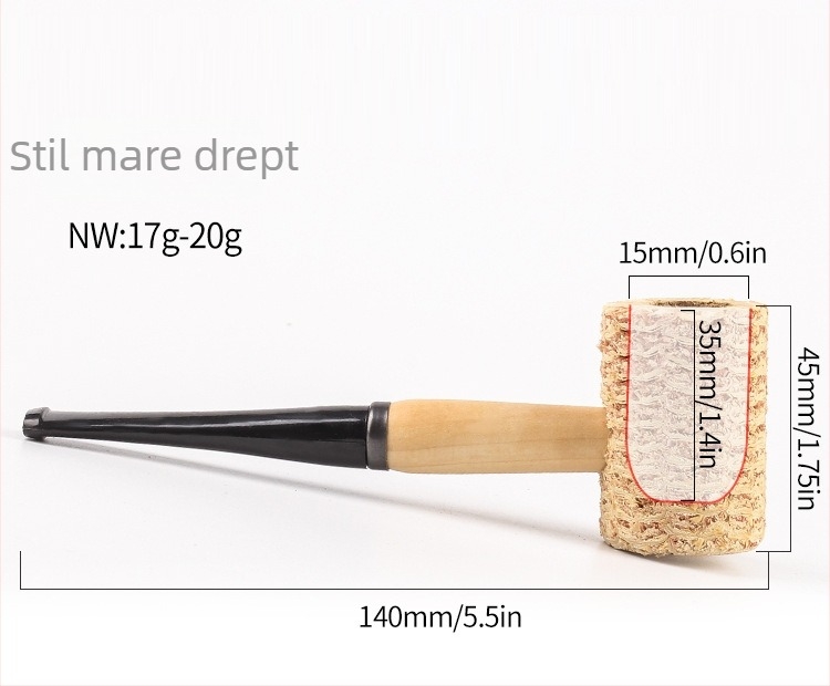 Pipă din porumb - reutilizabilă, imprimare logo disponibilă, licențe pentru etichete private disponibile, gata de cadou