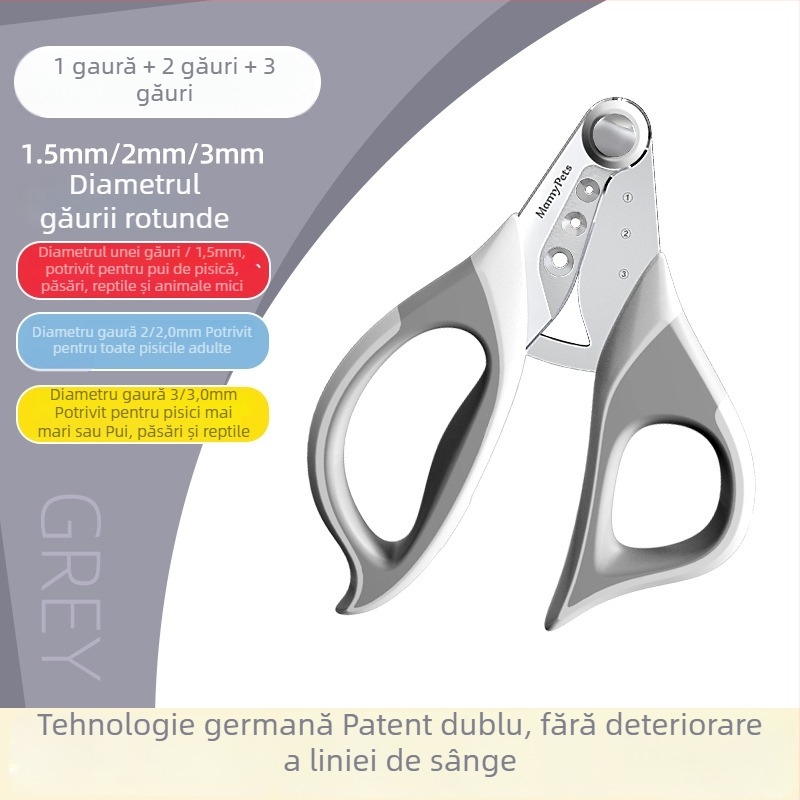 Clește de unghii pentru pisici și câini, cu protecție anti-zgâriere — potrivit pentru începători.