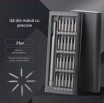 Set de șurubelnițe de 25 de piese, multifuncțional pentru uz casnic, cu vârfuri de forme speciale pentru demontarea calculatoarelor și telefoanelor mobile