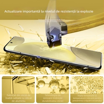 S26 Ultra Protecție Ecran din Sticlă Temperată – 0.18mm, Front Membrane, Deblocare prin amprentă, Anti-Peep, pentru Samsung