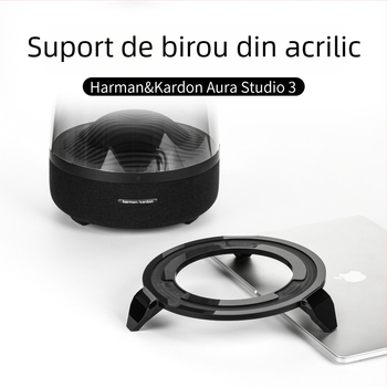 Bază de depozitare din acril pentru difuzor Harman Kardon Aura Studio 3 — protecție la căderi și praf, proces OEM, ambalaj în pungă OPP