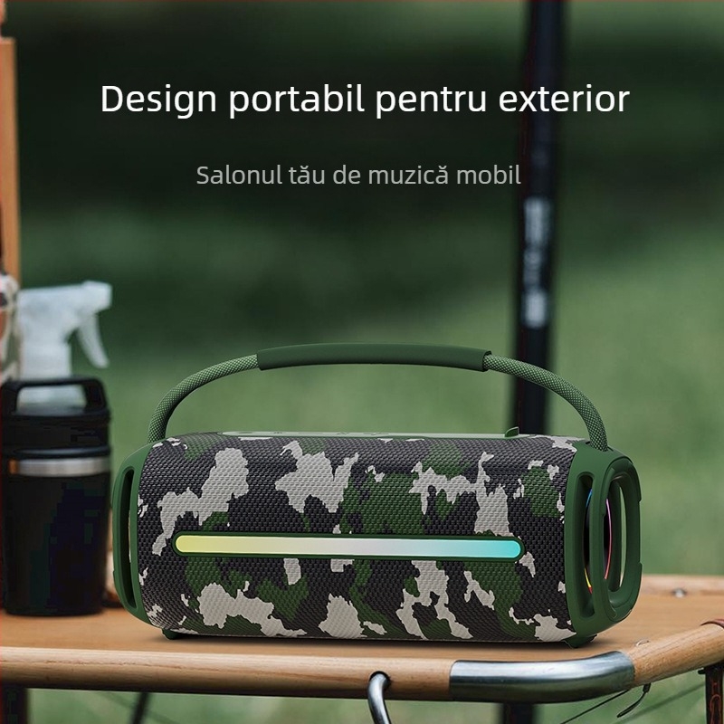 Boxă Bluetooth fără fir cu iluminare LED, difuzoare duale, IPX6 rezistent la apă, ieșire 20W, baterie încorporată 2000–4000 mAh