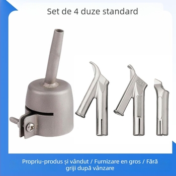 Set de duze fixe din oțel inoxidabil pentru pistol de sudură cu aer cald pentru plastic — duze standard, acționare pneumatică, sudură la îmbinare