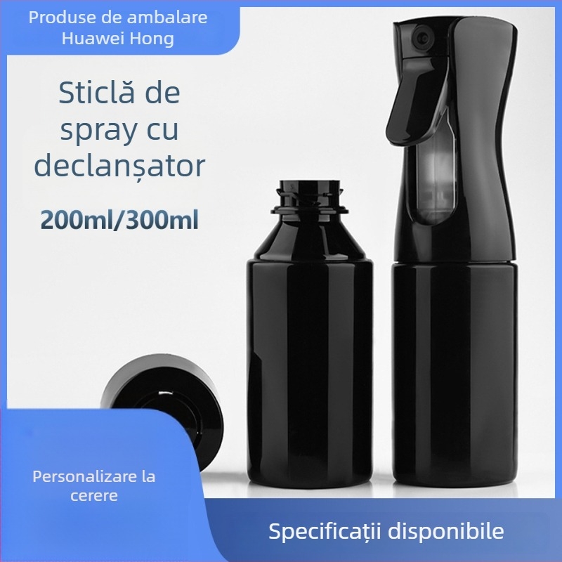 Sticla spray PET personalizabilă cu pulverizare continuă și atomizare la presiune înaltă, pentru hidratarea cosmeticelor și udarea plantelor, cu logo personalizabil