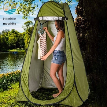 Tendă exterioară portabilă cu deschidere rapidă pentru duș și schimb, configurație cu o cameră, impermeabilă <1000mm, material poliester 170T argintiu, configurare personalizabilă