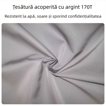 Tendă exterioară portabilă cu deschidere rapidă pentru duș și schimb, configurație cu o cameră, impermeabilă <1000mm, material poliester 170T argintiu, configurare personalizabilă