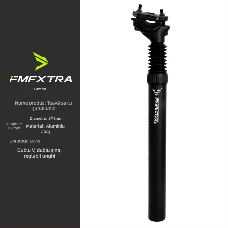 FMFXTRA Țija de șa cu absorbție la șocuri pentru biciclete de munte | Material: aliaj de aluminiu; Cod produs: 501; Unisex