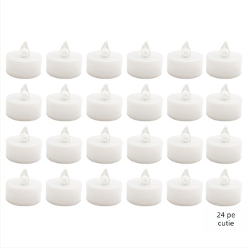 Lumânare LED electronică, corp cilindric din plastic, producție semi-manuală și semi-mechanică