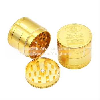 Măcinător de țigări, construcție metalică cu 4 straturi din aliaj de zinc, decorativ și de colecție, imprimare logo disponibilă