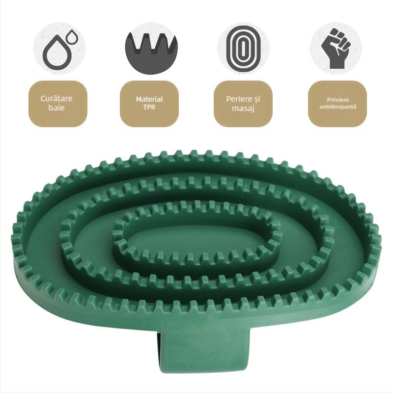 Perie de îngrijire pentru cai cu perie de baie și mănuși de masaj, utilizare universală, marcă yingte, set de 100