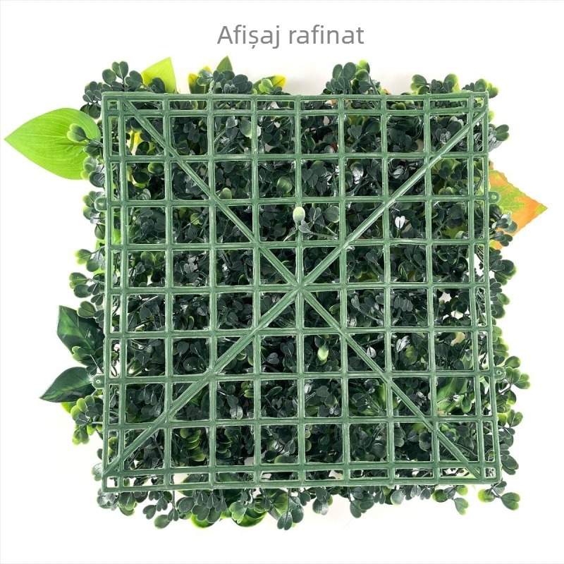 Fundal de perete cu plante – gazon din plastic cu flori de mătase; relief, turnare prin injecție; varietate: eucalipt Milan, flori artificiale, ferigă, stil persan; pentru nunți, exterior, recuzită foto, decor de casă