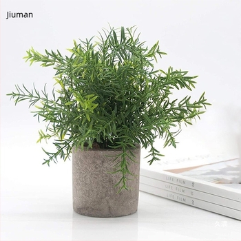 Plantă artificială de eucalipt pentru decor de birou, textură flocking, varietate Daisy, material: Alt, marcă: Alt