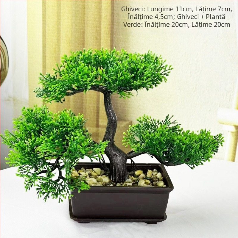 Plantă artificială de eucalipt pentru decor de birou, textură flocking, varietate Daisy, material: Alt, marcă: Alt