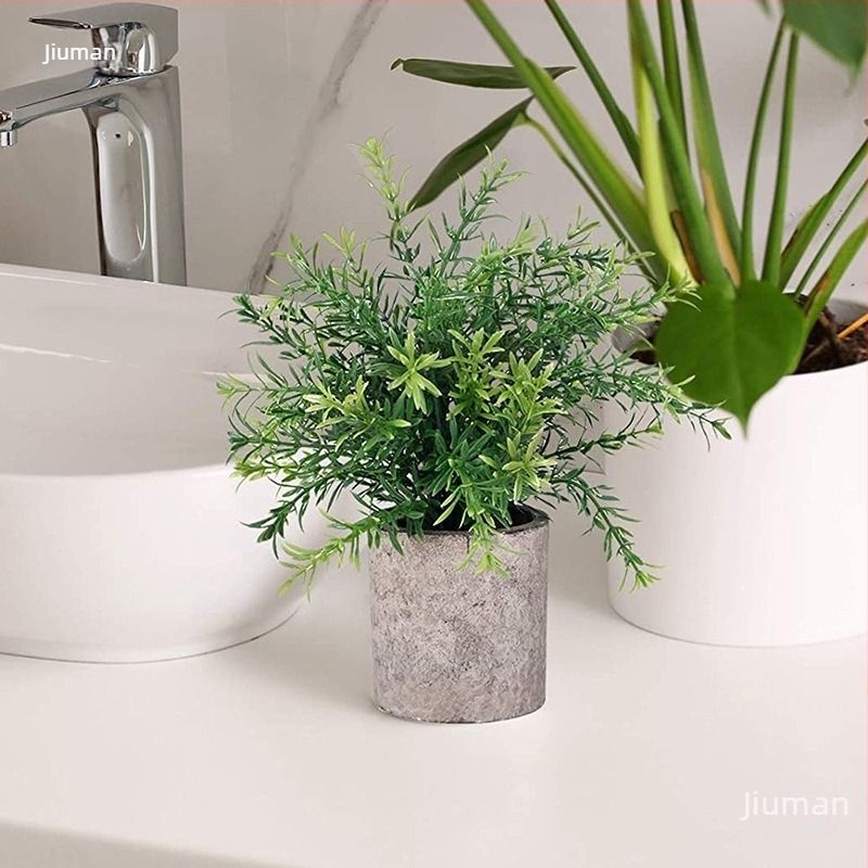 Plantă artificială de eucalipt pentru decor de birou, textură flocking, varietate Daisy, material: Alt, marcă: Alt