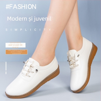 Pantofi sport slip-on pentru femei — ușori, gleznă joasă, parte superioară PU artificial, talpă PU, detaliu cu șiret