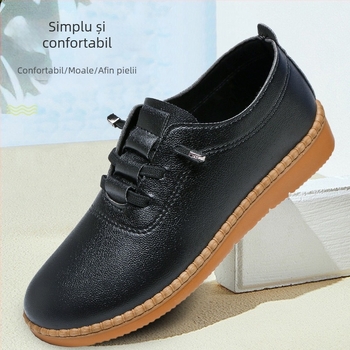 Pantofi sport slip-on pentru femei — ușori, gleznă joasă, parte superioară PU artificial, talpă PU, detaliu cu șiret