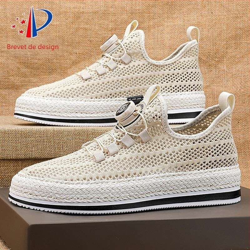 Adidași din plasă, talpă din cauciuc, branț PU, închidere cu șireturi, talie joasă