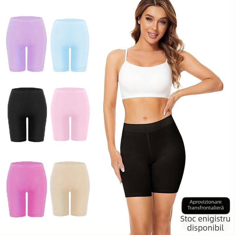 Set de 3 piese pentru femei: colanți de yoga talie medie din bumbac — pantaloni scurți pentru purtare zilnică