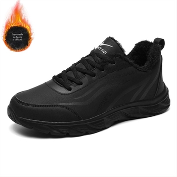 Pantofi sport casual pentru bărbați: partea superioară din microfibră, impermeabili, talpă din cauciuc, închidere cu șiret, branț PU