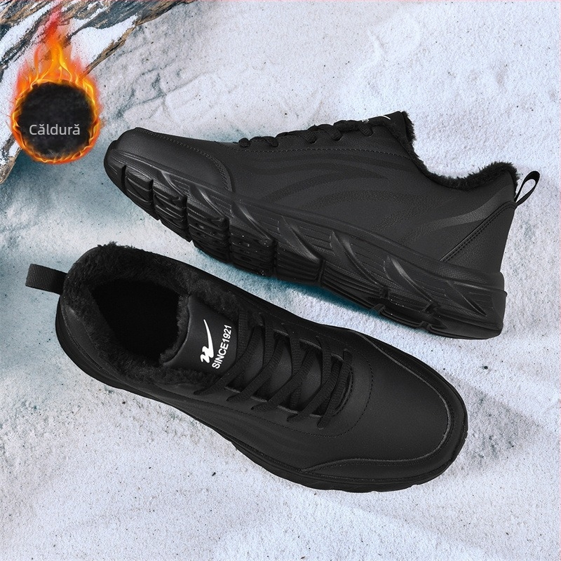 Pantofi sport casual pentru bărbați: partea superioară din microfibră, impermeabili, talpă din cauciuc, închidere cu șiret, branț PU