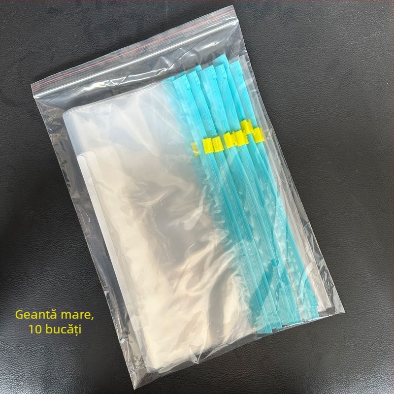 Pungă de depozitare pentru congelator cu fermoar, din plastic alimentar, reutilizabilă, compatibilă cu cuptorul cu microunde, antibacteriană, rezistentă de la -60°C la 100°C