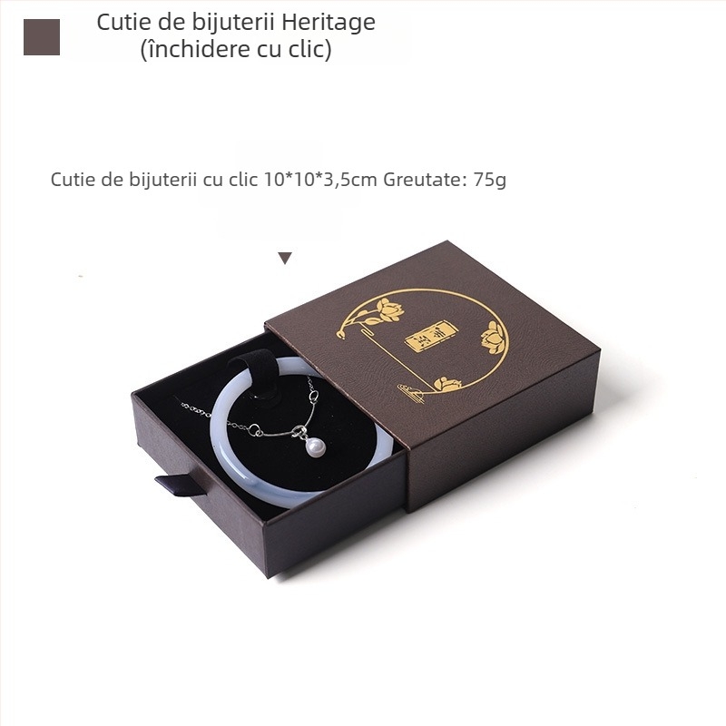 Cutie pentru brățări cu sertar – stil moștenire, ambalaj pentru accesorii | Material: Material compozit | Tip ambalaj: cutie de bijuterii | Scop: ambalaj pentru accesorii | Brand: Artisan