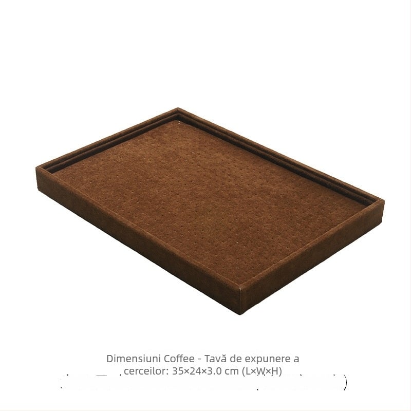 Tavă de depozitare a bijuteriilor pentru cercei, din lemn, cu 600 găuri, capac anti-praf